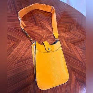 Yellow cross body bag
